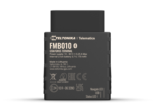 Teltonika FMB010 — OBD sledilnik za diagnostično vtičnico